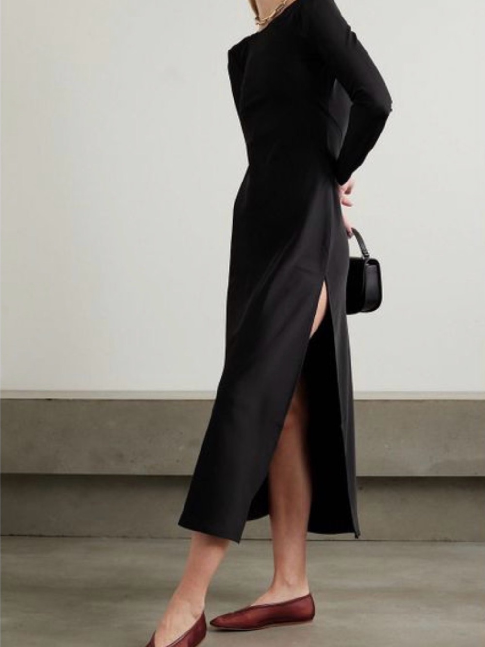 NWT LESET Barb Backless Satin Maxi Dress